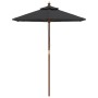 Sombrilla de jardín con poste de madera negro 196x231 cm de vidaXL, Sombrillas - Ref: Foro24-363165, Precio: 49,83 €, Descuen...