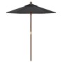 Sombrilla de jardín con poste de madera negro 196x231 cm de vidaXL, Sombrillas - Ref: Foro24-363165, Precio: 49,83 €, Descuen...