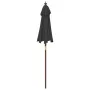 Sombrilla de jardín con poste de madera negro 196x231 cm de vidaXL, Sombrillas - Ref: Foro24-363165, Precio: 48,87 €, Descuen...