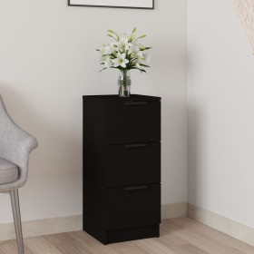 Aparador de madera contrachapada negro 30x30x70 cm de vidaXL, Aparadores - Ref: Foro24-811153, Precio: 60,38 €, Descuento: %