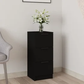 Aparador de madera contrachapada negro 30x30x70 cm de vidaXL, Aparadores - Ref: Foro24-811153, Precio: 59,10 €, Descuento: %