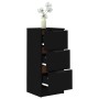 Aparador de madera contrachapada negro 30x30x70 cm de vidaXL, Aparadores - Ref: Foro24-811153, Precio: 62,64 €