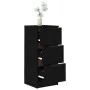 Schwarzes Sperrholz-Sideboard 30x30x70 cm von vidaXL, Sideboards - Ref: Foro24-811153, Preis: 59,45 €, Rabatt: %
