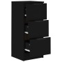 Aparador de madera contrachapada negro 30x30x70 cm de vidaXL, Aparadores - Ref: Foro24-811153, Precio: 62,64 €