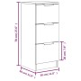 Aparador de madera contrachapada negro 30x30x70 cm de vidaXL, Aparadores - Ref: Foro24-811153, Precio: 62,64 €
