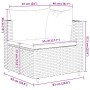 Set muebles de jardín 7 piezas y cojines ratán sintético marrón