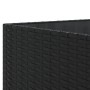 Set de muebles de jardín 8 pzas y cojines ratán sintético negro