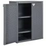Storage cabinet for garden in grey PP rattan 65x45x88 cm by vidaXL, Lockers and storage cabinets - Ref: Foro24-364062, Price:...