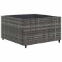 Set de muebles de jardín 8 pzas y cojines ratán sintético gris