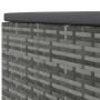 Set de muebles de jardín 8 pzas y cojines ratán sintético gris
