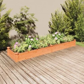 Flowerbed planter with brown fir wood lining 240x60x25 cm by vidaXL, Pots and planters - Ref: Foro24-364299, Price: 94,72 €, ...