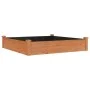 Flowerbed planter lined with solid brown fir wood 120x120x25cm by vidaXL, Pots and planters - Ref: Foro24-364293, Price: 72,2...
