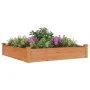 Flowerbed planter lined with solid brown fir wood 120x120x25cm by vidaXL, Pots and planters - Ref: Foro24-364293, Price: 72,2...