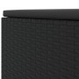 Set muebles de jardín 6 piezas y cojines ratán sintético negro