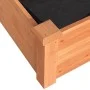 Flowerbed planter lined with solid brown fir wood 120x120x25cm by vidaXL, Pots and planters - Ref: Foro24-364293, Price: 72,2...