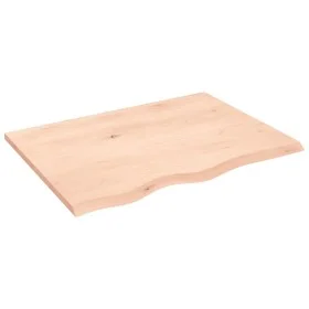 Wandregal aus unbehandeltem massivem Eichenholz, 80 x 60 x 2 cm von vidaXL, Regale und Regale - Ref: Foro24-363551, Preis: 63...