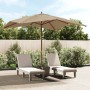 Garden umbrella with gray taupe wooden post 300x300x273 cm by vidaXL, Umbrellas - Ref: Foro24-363194, Price: 82,96 €, Discoun...