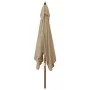 Sonnenschirm grau taupe Holzstange 300x300x273 cm von vidaXL, Sonnenschirme - Ref: Foro24-363194, Preis: 81,87 €, Rabatt: %