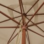 Garden umbrella with gray taupe wooden post 300x300x273 cm by vidaXL, Umbrellas - Ref: Foro24-363194, Price: 82,96 €, Discoun...