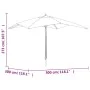 Sonnenschirm grau taupe Holzstange 300x300x273 cm von vidaXL, Sonnenschirme - Ref: Foro24-363194, Preis: 81,87 €, Rabatt: %