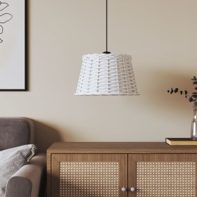 White wicker ceiling lamp shade Ø38x23 cm by vidaXL, Lampshades - Ref: Foro24-364368, Price: 32,19 €, Discount: %