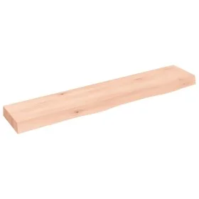 Wandregal aus unbehandeltem massivem Eichenholz, 100 x 20 x 6 cm von vidaXL, Regale und Regale - Ref: Foro24-363559, Preis: 5...