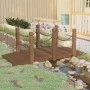 Garden bridge with chains solid fir wood 150x67x56cm by vidaXL, garden bridges - Ref: Foro24-363358, Price: 138,86 €, Discoun...