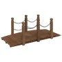 Garden bridge with chains solid fir wood 150x67x56cm by vidaXL, garden bridges - Ref: Foro24-363358, Price: 138,86 €, Discoun...