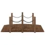 Garden bridge with chains solid fir wood 150x67x56cm by vidaXL, garden bridges - Ref: Foro24-363358, Price: 138,86 €, Discoun...