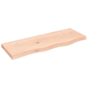 Untreated solid oak wood wall shelf 80x30x(2-4) cm by vidaXL, Shelves and shelves - Ref: Foro24-363543, Price: 46,28 €, Disco...