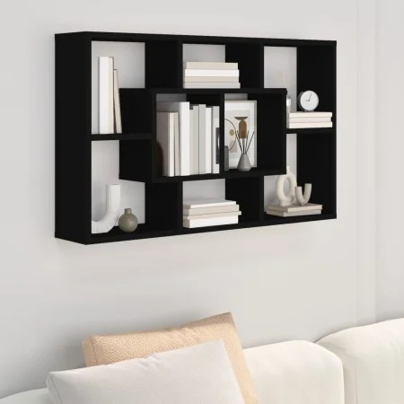 Schwarzes Wandregal aus Sperrholz, 85 x 16 x 52,5 cm von vidaXL, Regale und Regale - Ref: Foro24-801419, Preis: 36,70 €, Raba...