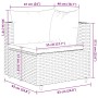Set muebles de jardín 6 piezas y cojines ratán sintético marrón
