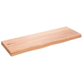 Light brown treated oak wood wall shelf 80x30x(2-4) cm by vidaXL, Shelves and shelves - Ref: Foro24-363663, Price: 69,24 €, D...