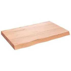 Wandregal aus hellbraun behandeltem Eichenholz, 80x50x(2-6) cm von vidaXL, Regale und Regale - Ref: Foro24-363670, Preis: 78,...