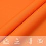 Toldo de vela rectangular tela Oxford naranja 2x3,5 m