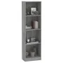 Sonoma gray plywood 4-tier shelving unit 40x24x143 cm by vidaXL, Bookcases and shelves - Ref: Foro24-816066, Price: 46,10 €, ...