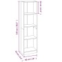 4-stufiges Regal aus grauem Sonoma-Sperrholz, 40 x 24 x 143 cm von vidaXL, Bücherregale und Regale - Ref: Foro24-816066, Prei...