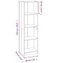 4-stufiges Regal aus grauem Sonoma-Sperrholz, 40 x 24 x 143 cm von vidaXL, Bücherregale und Regale - Ref: Foro24-816066, Prei...