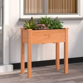 Planter with brown fir wood interior lining 71x37x76 cm by vidaXL, Pots and planters - Ref: Foro24-364231, Price: 62,99 €, Di...
