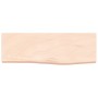 Estante de pared madera maciza de roble sin tratar 60x20x4 cm
