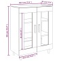 Betongraues Sideboard aus Holzwerkstoff, 69,5 x 34 x 90 cm von vidaXL, Sideboards - Ref: Foro24-812118, Preis: 85,81 €, Rabat...