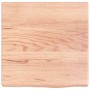 Light brown treated oak wood wall shelf 40x40x(2-4) cm by vidaXL, Shelves and shelves - Ref: Foro24-363630, Price: 43,61 €, D...