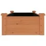 Flowerbed planter lined with solid brown fir wood 120x45x25 cm by vidaXL, Pots and planters - Ref: Foro24-364287, Price: 56,8...