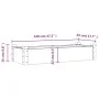 Flowerbed planter lined with solid brown fir wood 120x45x25 cm by vidaXL, Pots and planters - Ref: Foro24-364287, Price: 56,8...