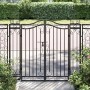 Schwarzes schmiedeeisernes Gartentor 121x8x120 cm von vidaXL, Gartentore - Ref: Foro24-363431, Preis: 122,34 €, Rabatt: %