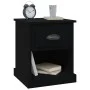 Mesita de noche madera contrachapada negro 39x39x47,5 cm de vidaXL, Mesitas de noche - Ref: Foro24-816130, Precio: 36,36 €, D...