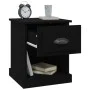 Mesita de noche madera contrachapada negro 39x39x47,5 cm de vidaXL, Mesitas de noche - Ref: Foro24-816130, Precio: 36,36 €, D...