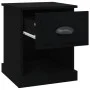Mesita de noche madera contrachapada negro 39x39x47,5 cm de vidaXL, Mesitas de noche - Ref: Foro24-816130, Precio: 36,36 €, D...