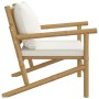 Bamboo garden chairs 2 units with cream white cushions by vidaXL, Modular outdoor sofas - Ref: Foro24-363462, Price: 240,95 €...