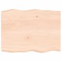 Tablero de mesa madera maciza borde natural 80x60x(2-6) cm de vidaXL, Tableros para mesas - Ref: Foro24-363880, Precio: 67,76...